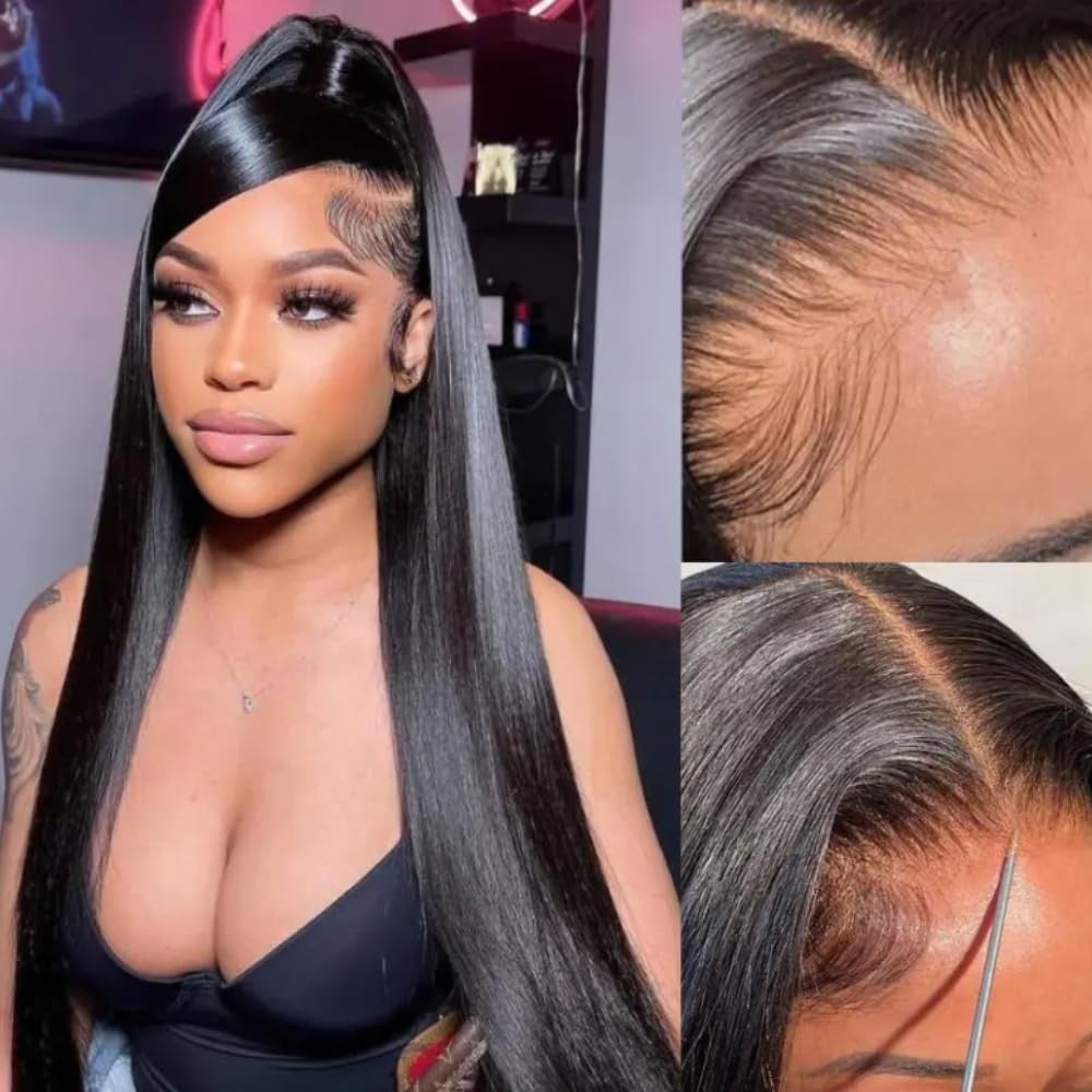 13X4 Lace Front Wigs 200% Density Lace Front Wig Pre Plucked Glueless Wigs St...