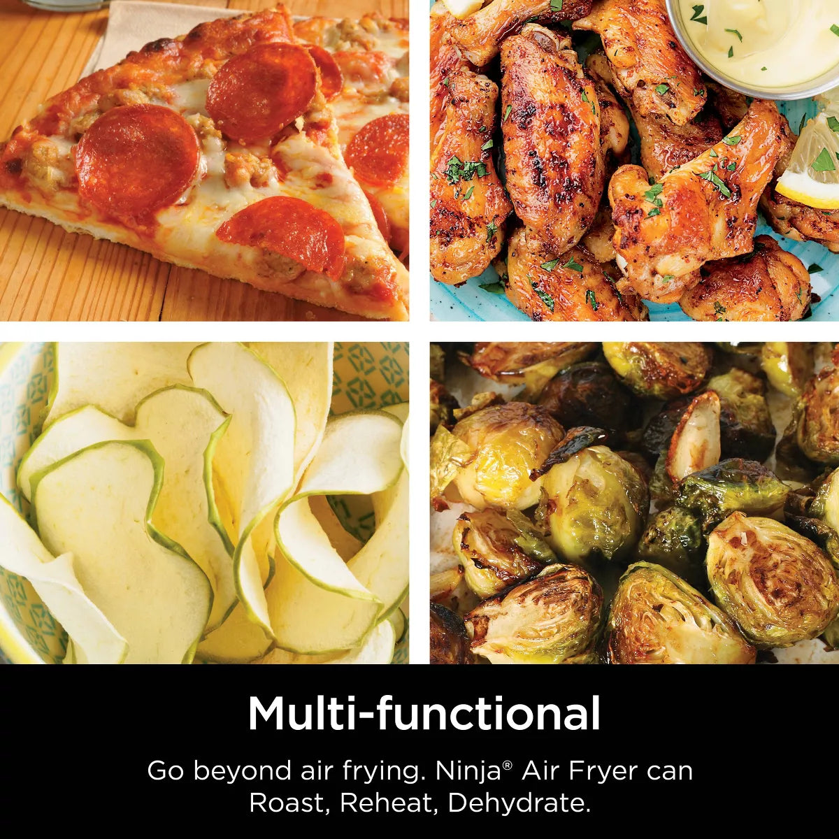 Ninja 4Qt Air Fryer - Black AF101: Stainless Steel, 1550W, Digital Control, Dishwasher-Safe, 1-Year Warranty