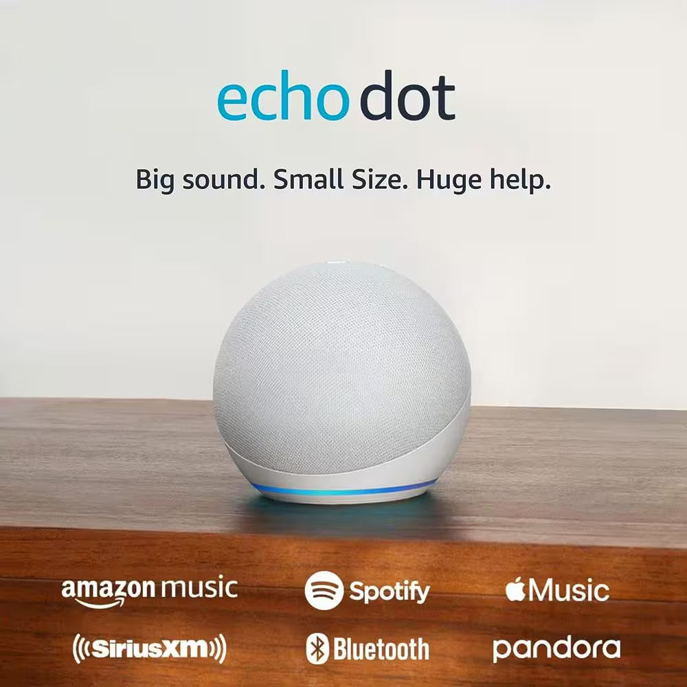 Echo Dot (5Th Gen, 2022 Release) Smart Speaker with Alexa Glacier White