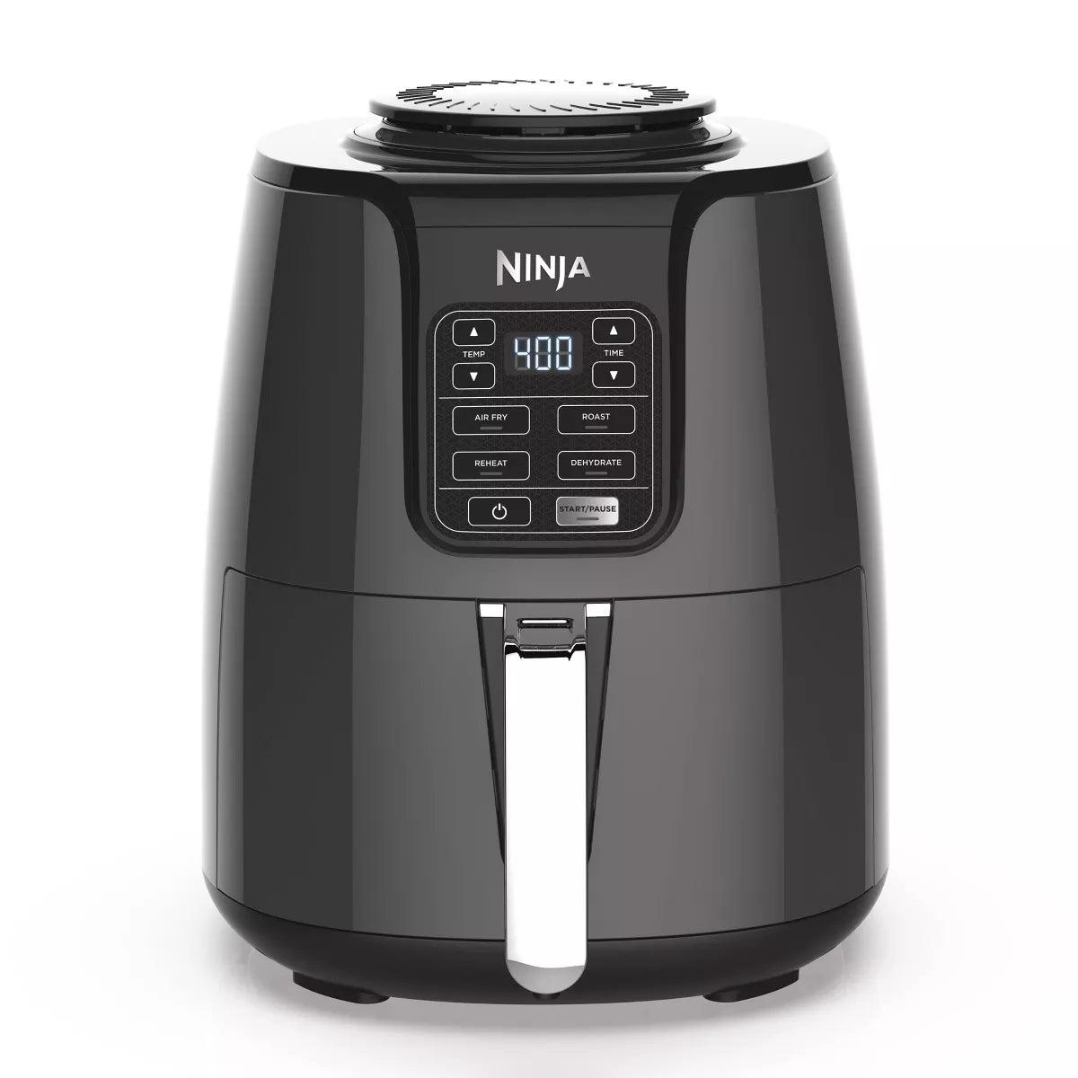 Ninja 4Qt Air Fryer - Black AF101: Stainless Steel, 1550W, Digital Control, Dishwasher-Safe, 1-Year Warranty