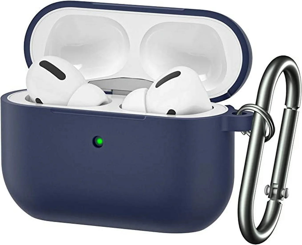 Airpods Pro 2Nd Gen Case [Front LED Visible],  Silicone Protective Shockproof Earbuds Case Cover Skin with Keychain Kit Set Compatible for Apple Airpods Pro 2Nd Generation (Navy)